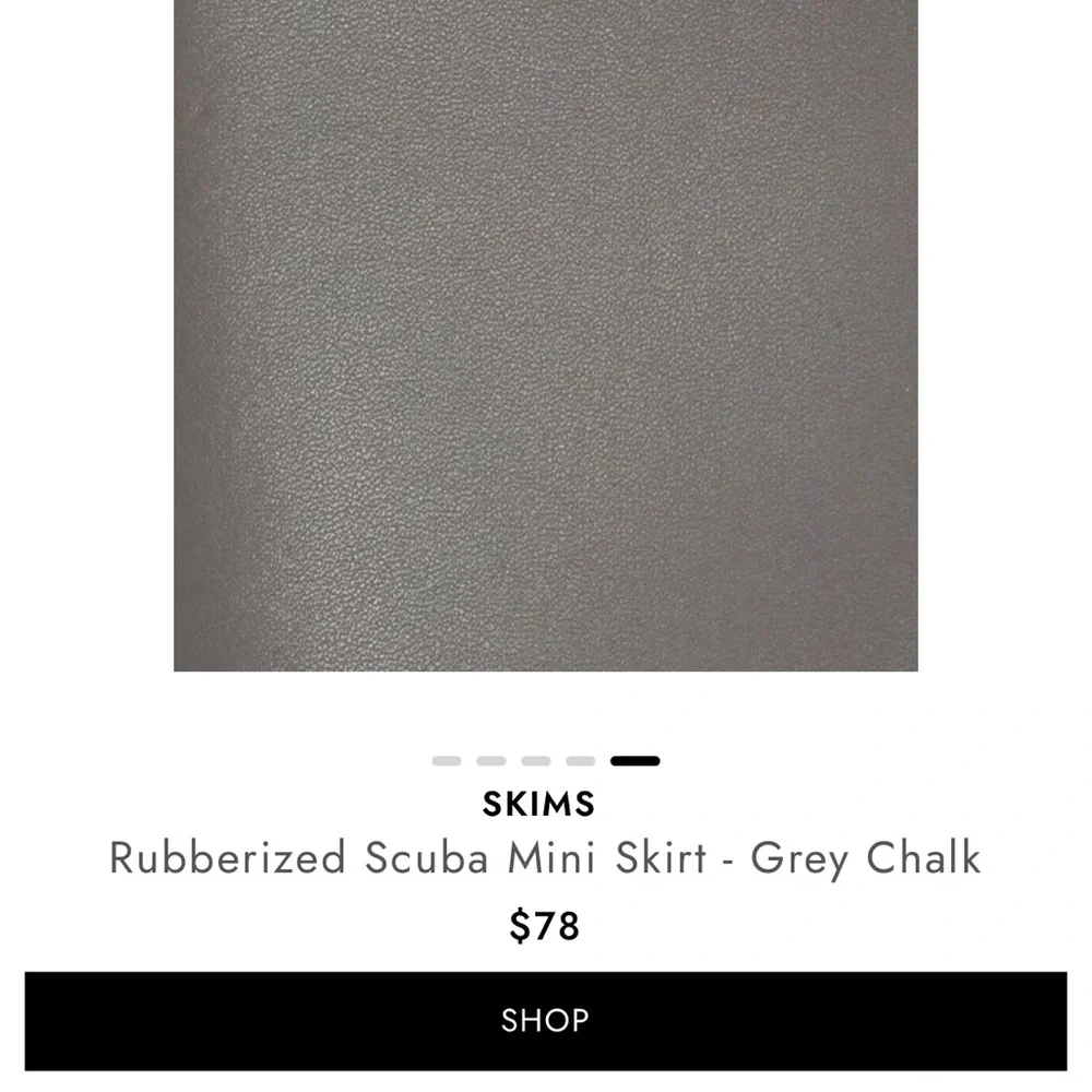 SKIMS ❤️‍🔥 GREY RUBBERIZED SWIM SKIRT NWT SIZE MEDIUM